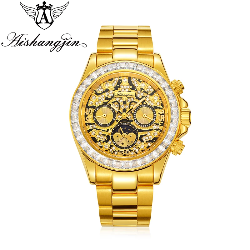 A 经典老虎迪时尚镶钻全自动机械腕表手表8363G