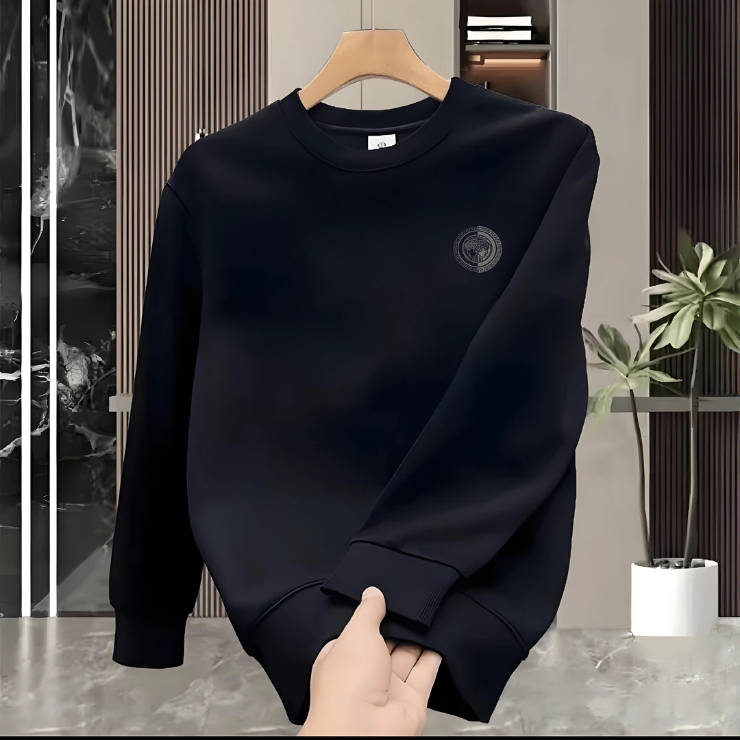 啄木鸟2025秋冬新款加绒卫衣宽松男女同款宽松圆领长袖男上衣加厚