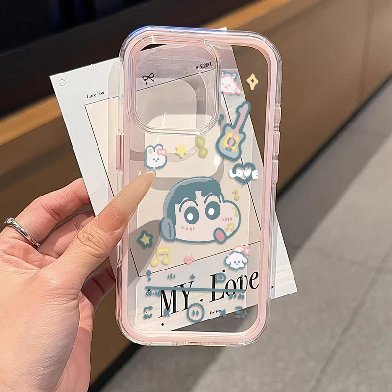 卡通动漫小新适用iPhone15/16promax手机壳苹果14/13防摔11透明12