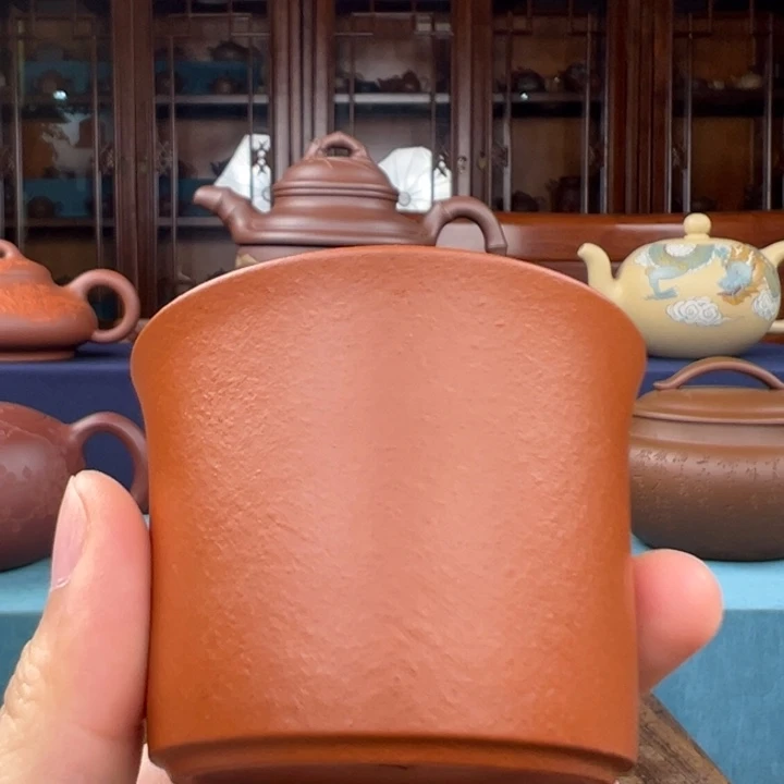 紫砂茶杯原矿朱泥主人杯8个