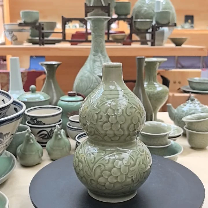 摆件青瓷葫芦小摆件