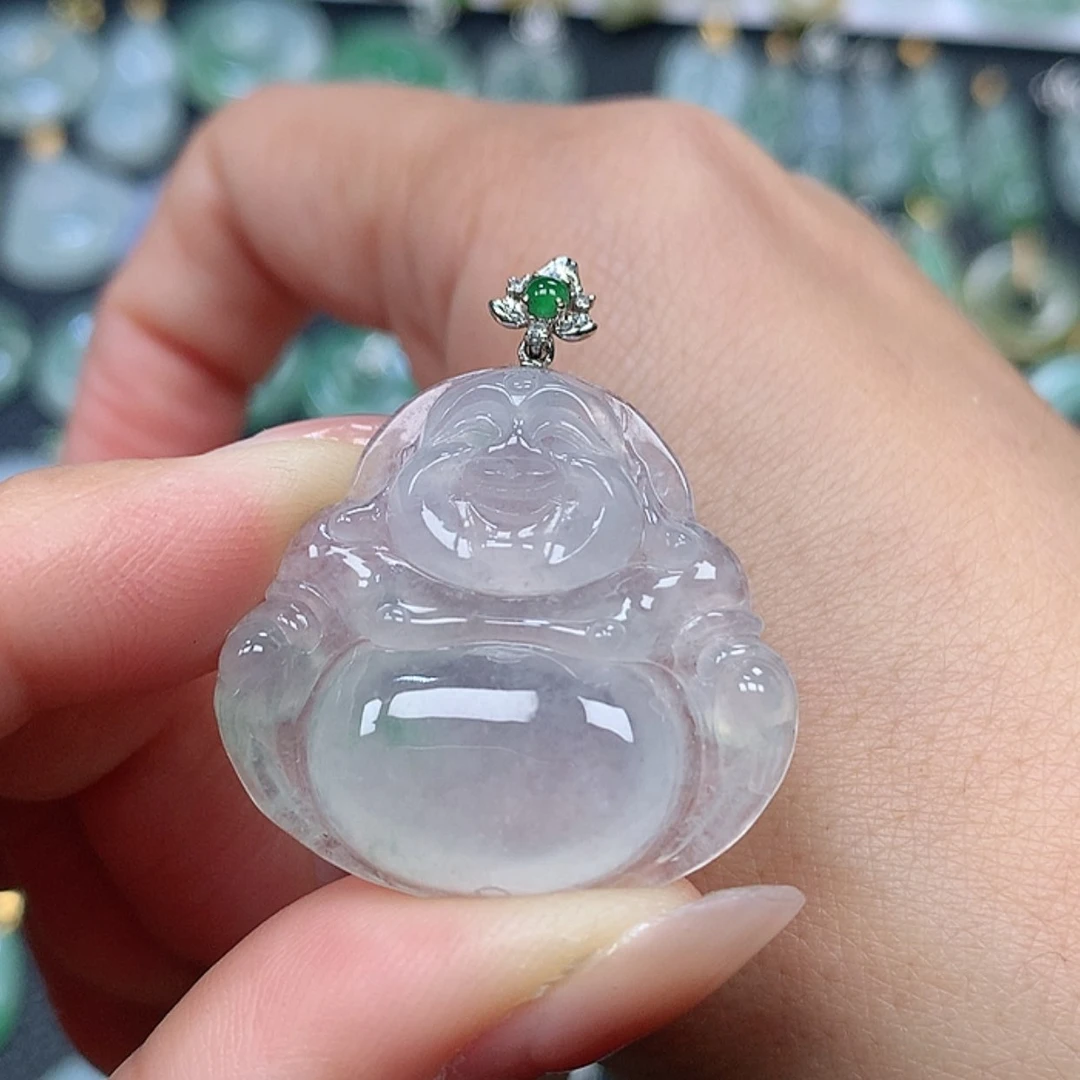 【闪购商品】翡翠吊坠(赠链)18K金镶嵌