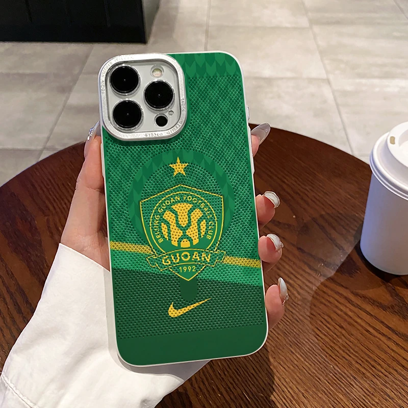 磁吸北京国安散热手机壳16promax苹果15plus硬壳iphone14全包13