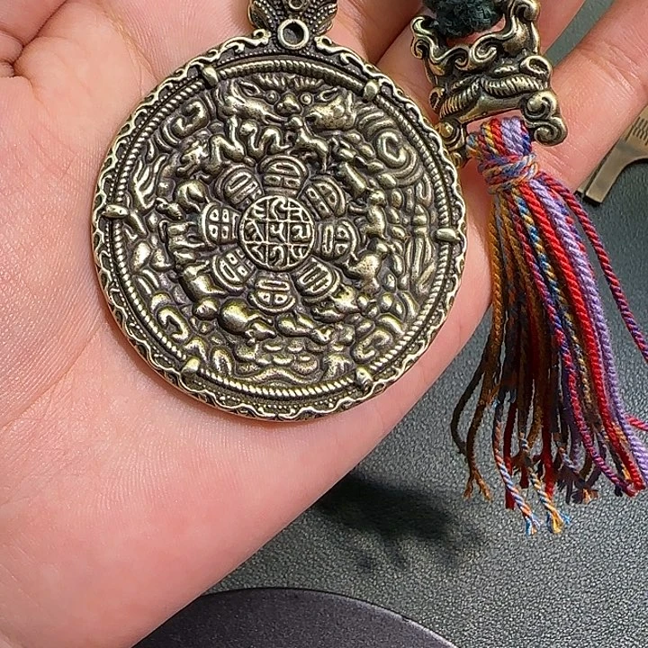 马***忠铜铁合金类藏传工艺品九宫八卦