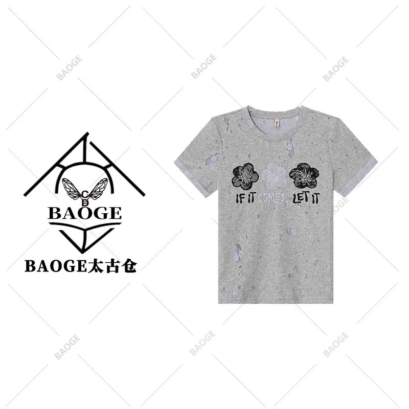 【BAOGE太古仓】A79081新款洋气百搭休闲短袖