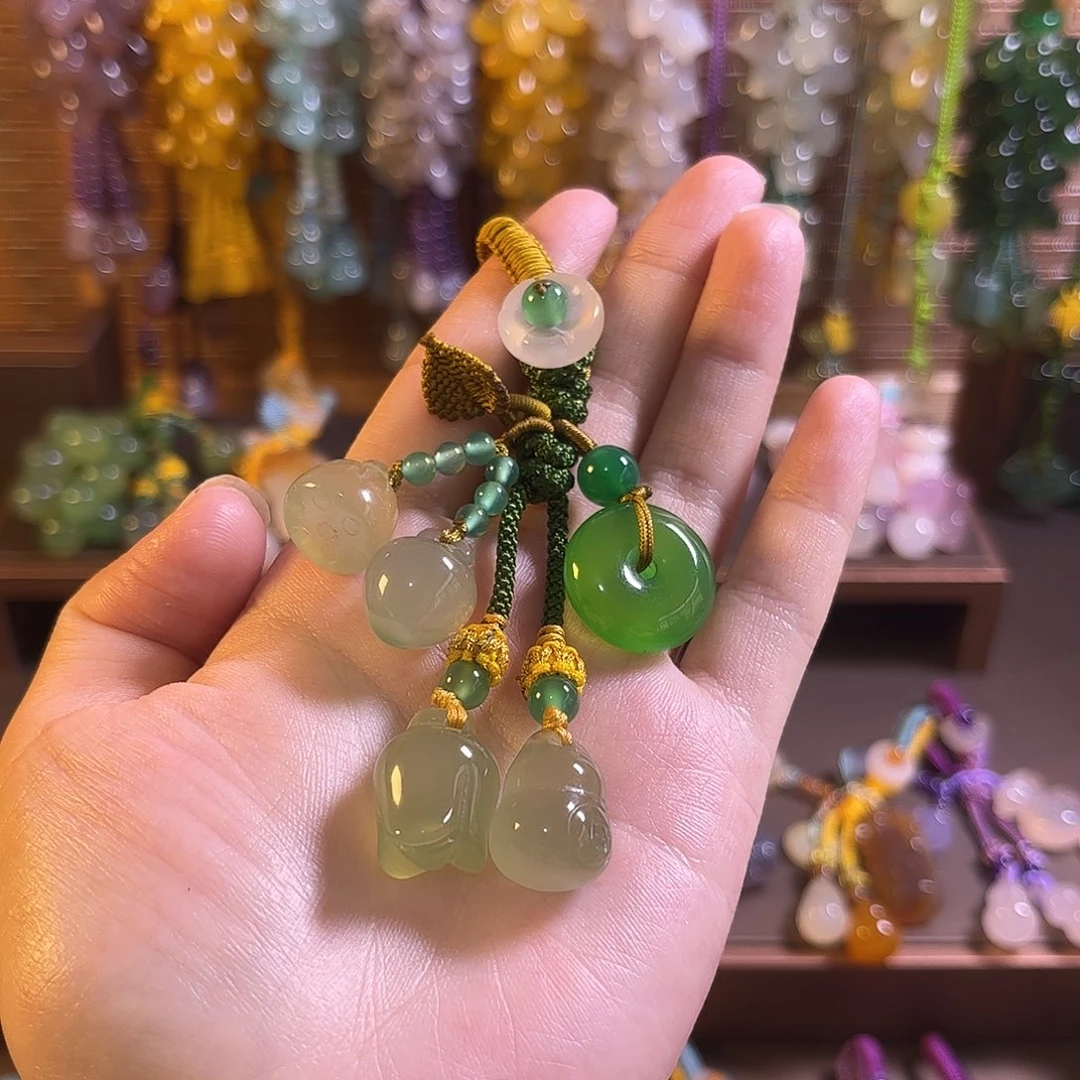 玛瑙/玉髓未镶嵌车挂钥匙扣