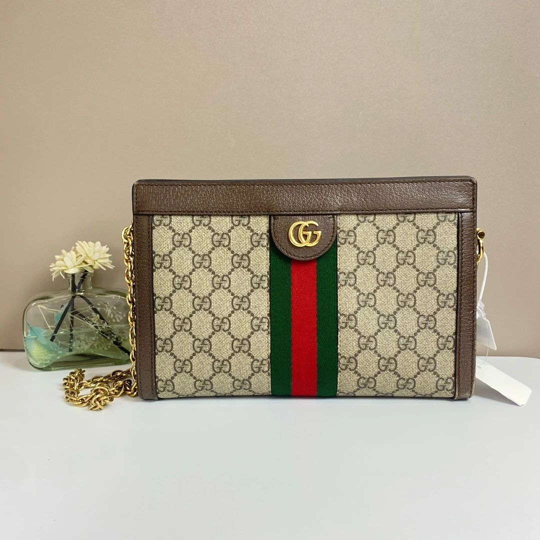 95新 GUCCI/古驰 古驰夹子包小号单肩女包13831839