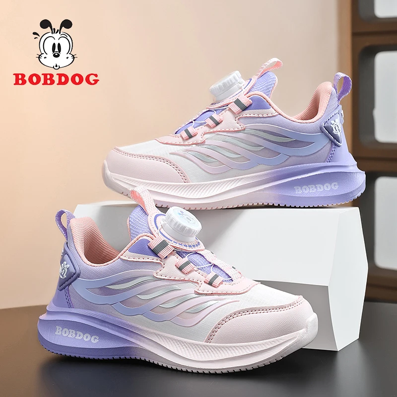 巴布豆女童鞋子2025潮款儿童跑步鞋中大童6-12岁女孩子秋季运动鞋