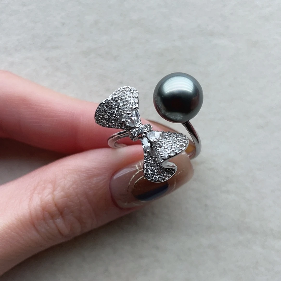 戒指41海水珍珠银S925镶嵌
