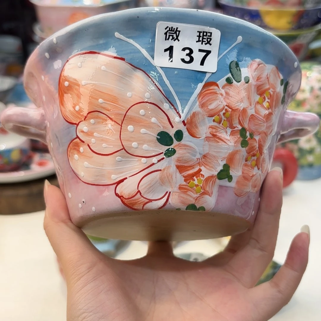 瓷片景德镇手绘高温釉下彩陶瓷茶具