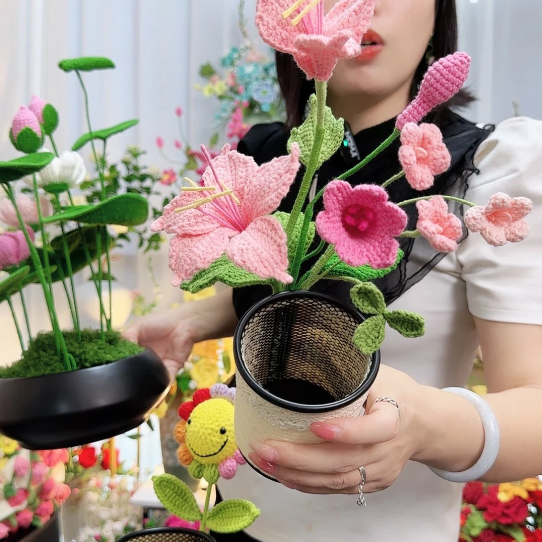 莱赛尔纤维棉手工制作仙女花笔筒