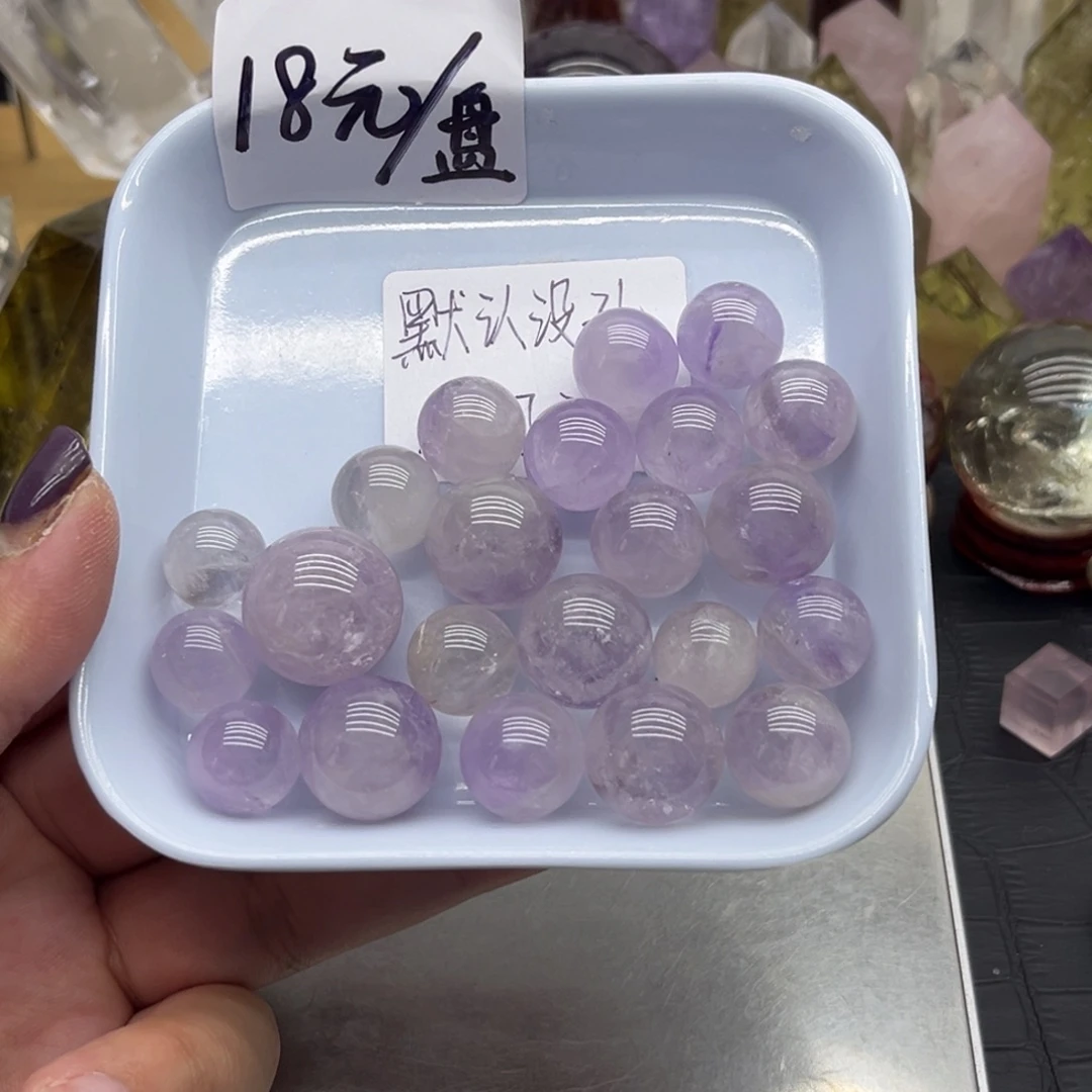 未镶嵌珠宝半成品水晶8 紫水晶14-20mm
