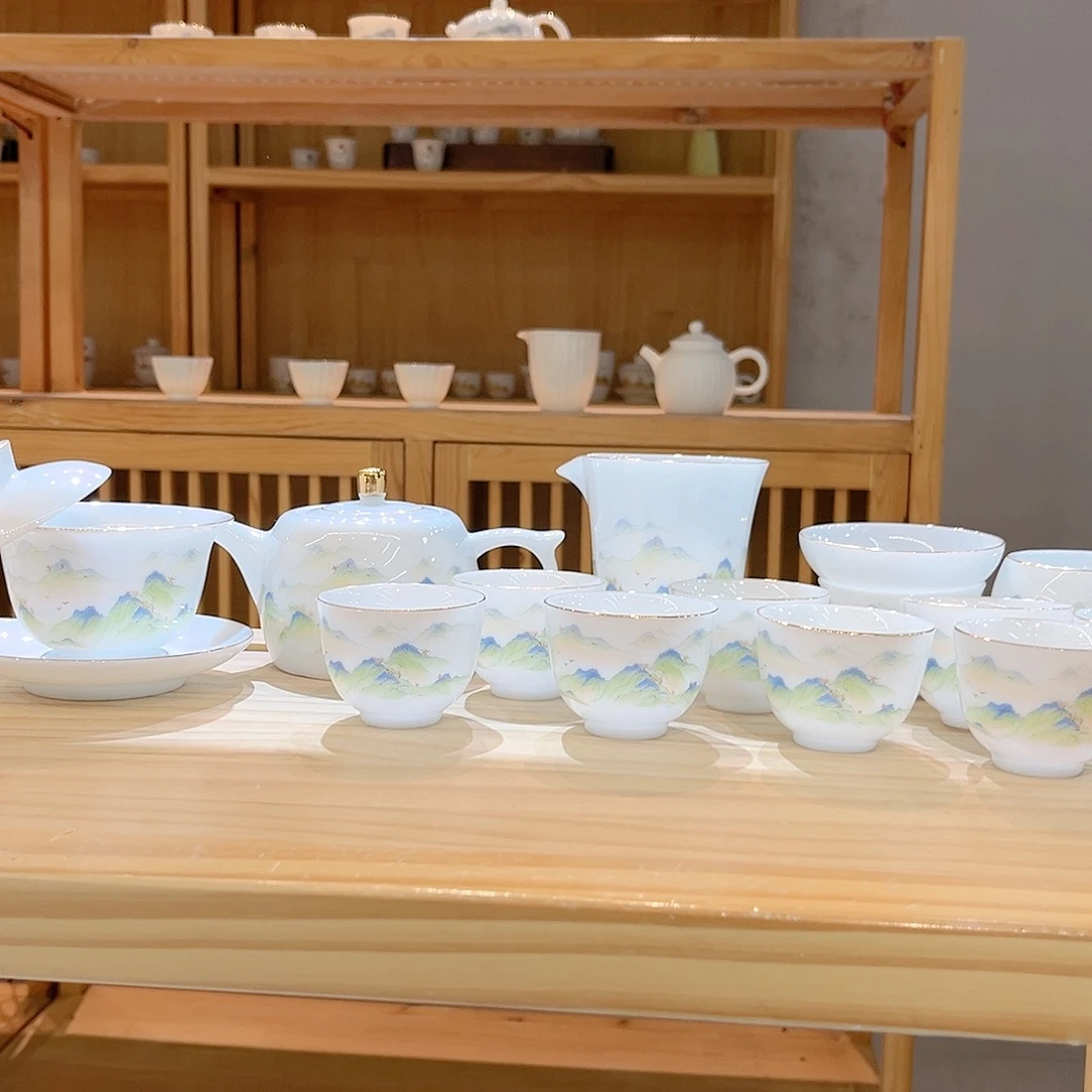 【御瓷斋】冰种玉瓷茶具套装