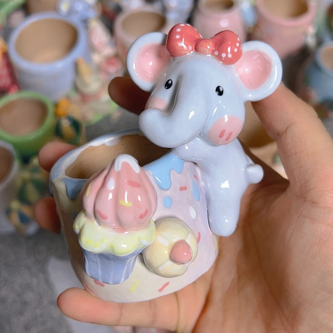 清仓老梧家的手工多肉花盆