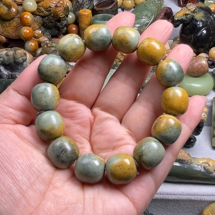 未镶嵌手串岫岩河磨玉（透闪石质玉）好*很