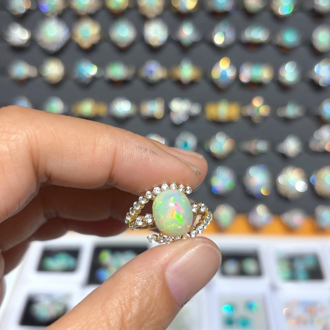 欧泊银S925镶嵌戒指