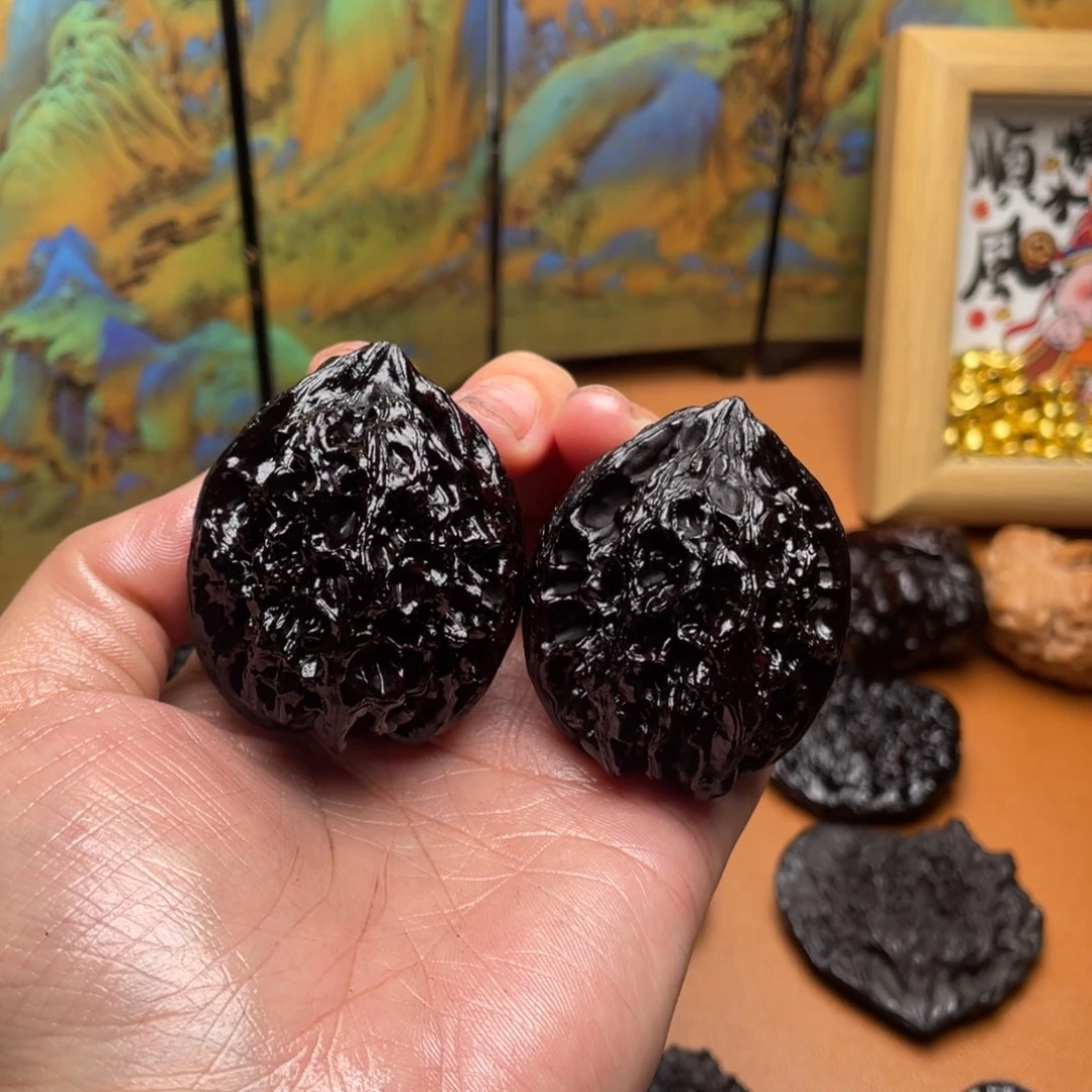 核桃地闷文玩手把件40尺10号