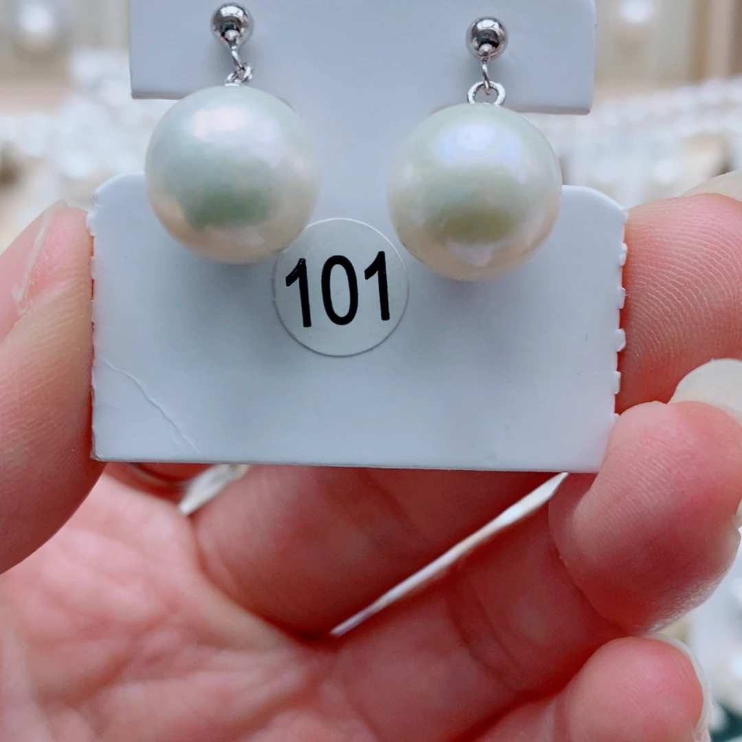 淡水珍珠颈饰银S925镶嵌12