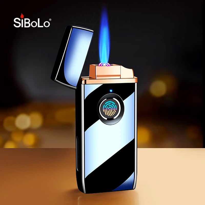 结婚纪念日礼物送老公男士创意打火机真指纹气电两用高档生日惊喜