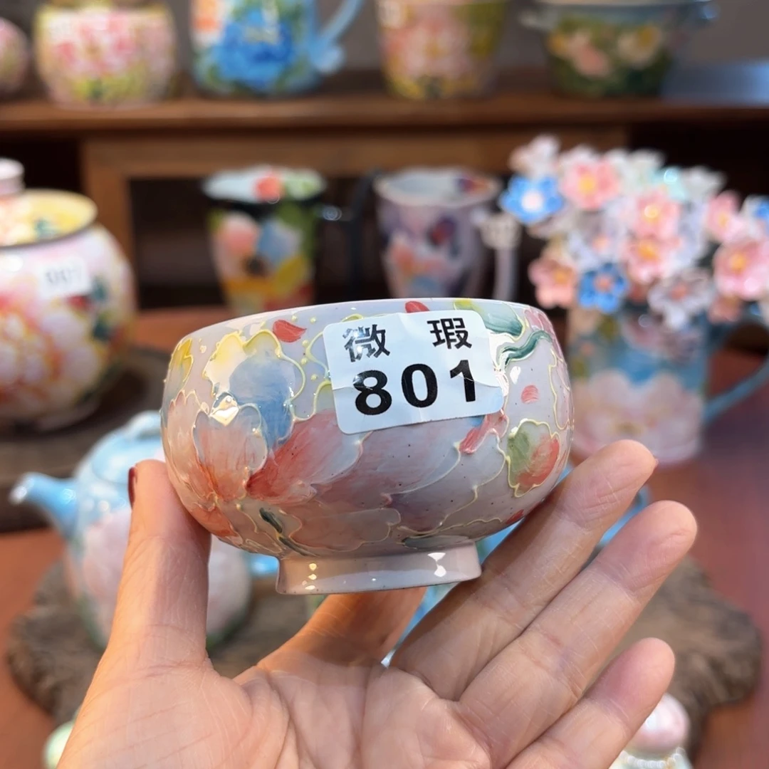 景德镇手绘高温釉下彩陶瓷茶具