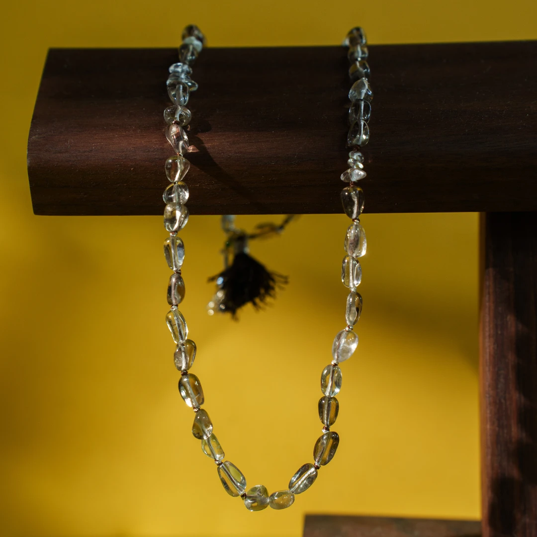 吊坠925银 【玄珀】幻渺原创设计 | 高级复古显白茶水随形手工项链