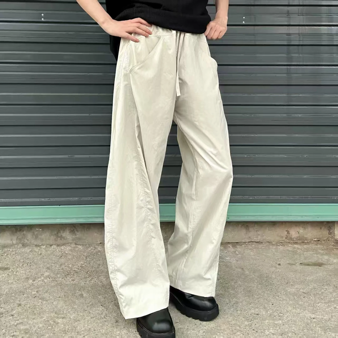 A+弯刀裤男女同款休闲夏季薄款速干裤百搭宽松潮流垂感冰丝休闲裤