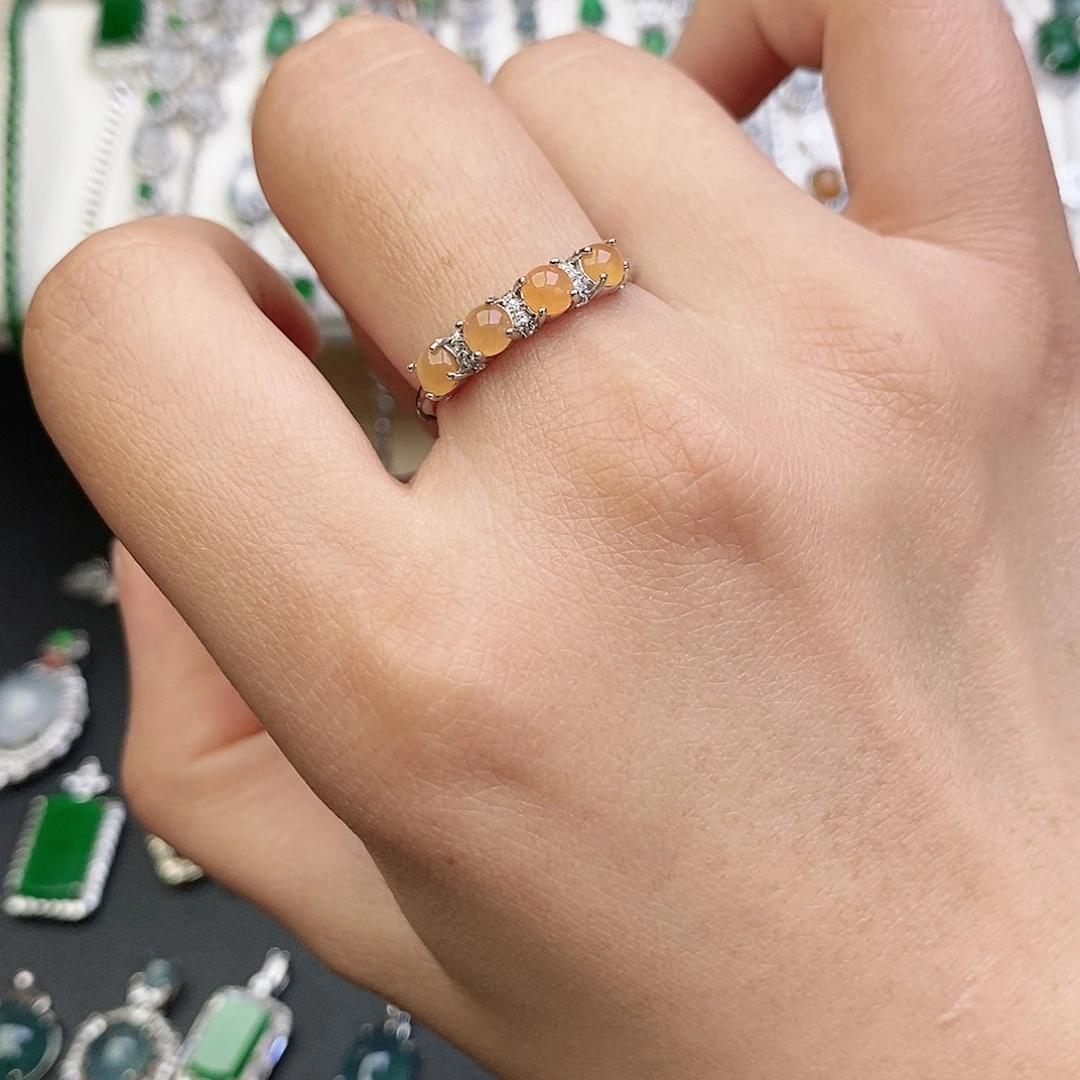 翡翠银S925镶嵌戒指