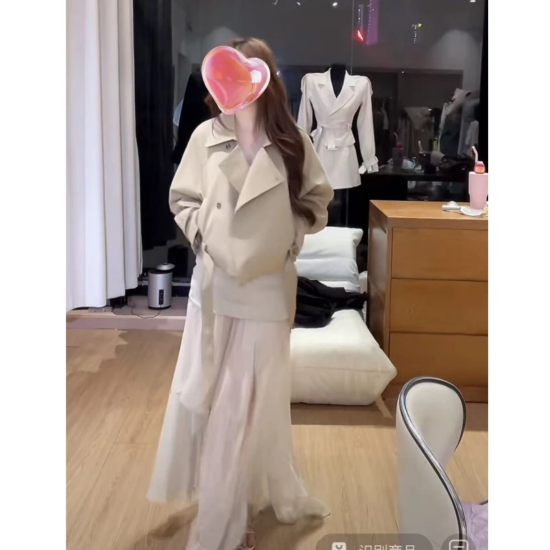 一只雪雪【精致美感】新款秋季气质仙气百搭时尚飘逸纱裙半身裙