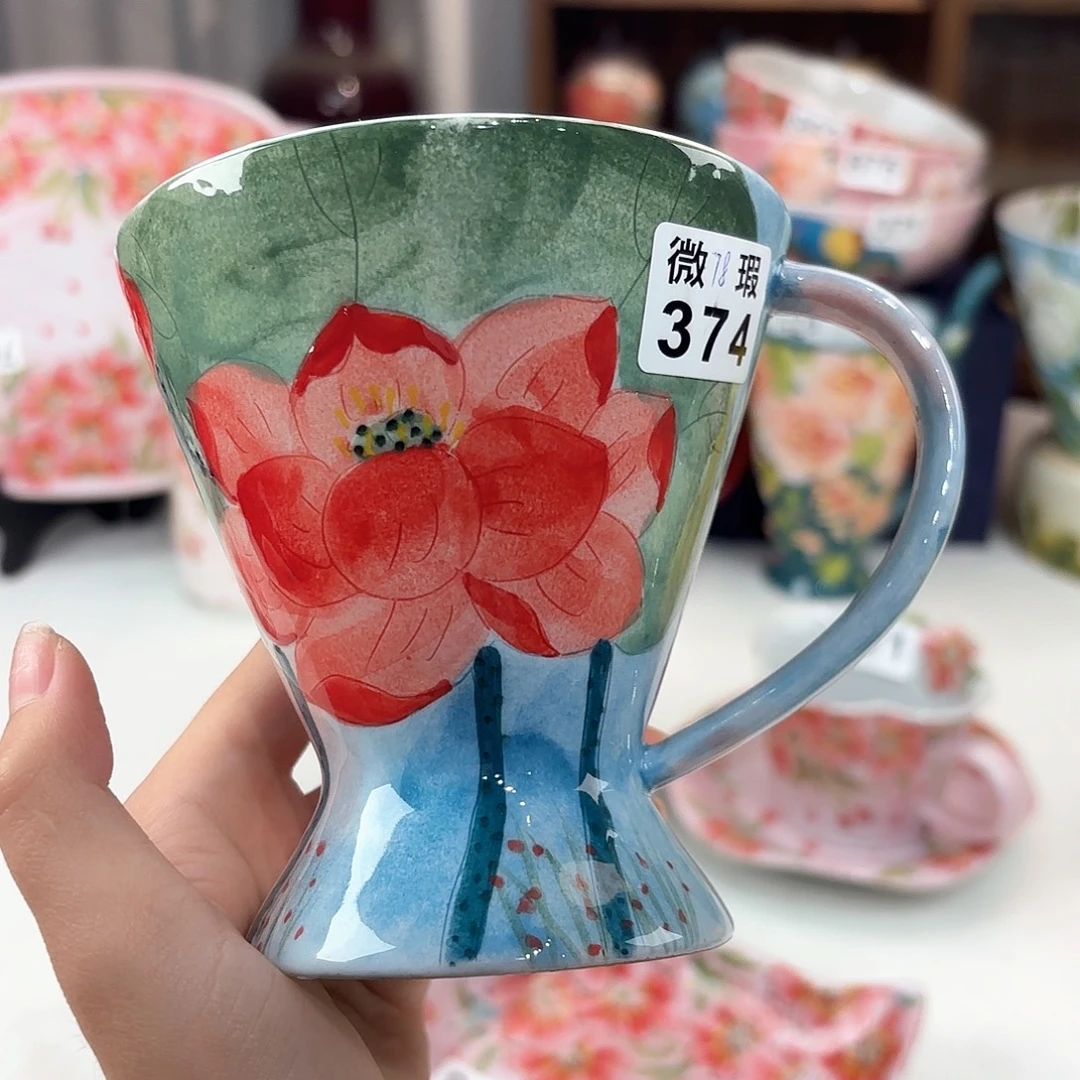 景德镇手绘高温釉下彩陶瓷茶具