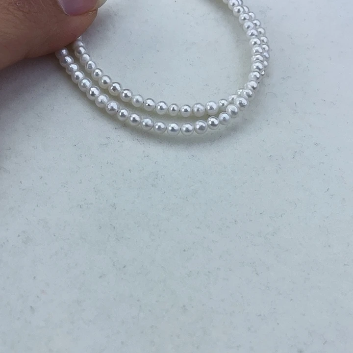 淡水珍珠颈饰银S925镶嵌3➕