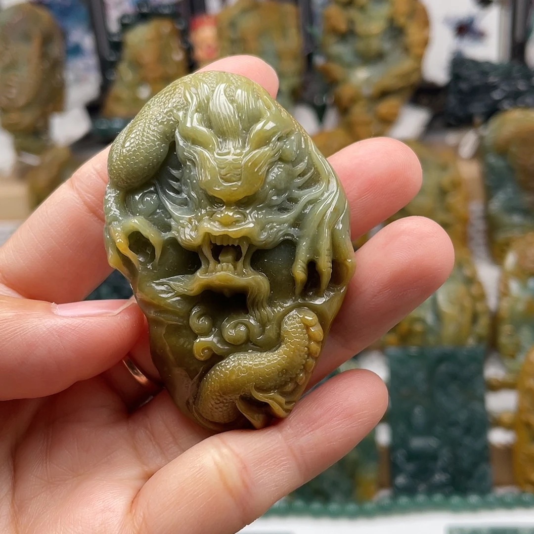 翡翠未镶嵌颈饰天然翡翠a货龙