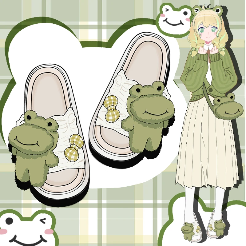 艾米与麦麦可爱卡通拖鞋女2025新款夏季女士外穿软底泡芙亚麻凉鞋