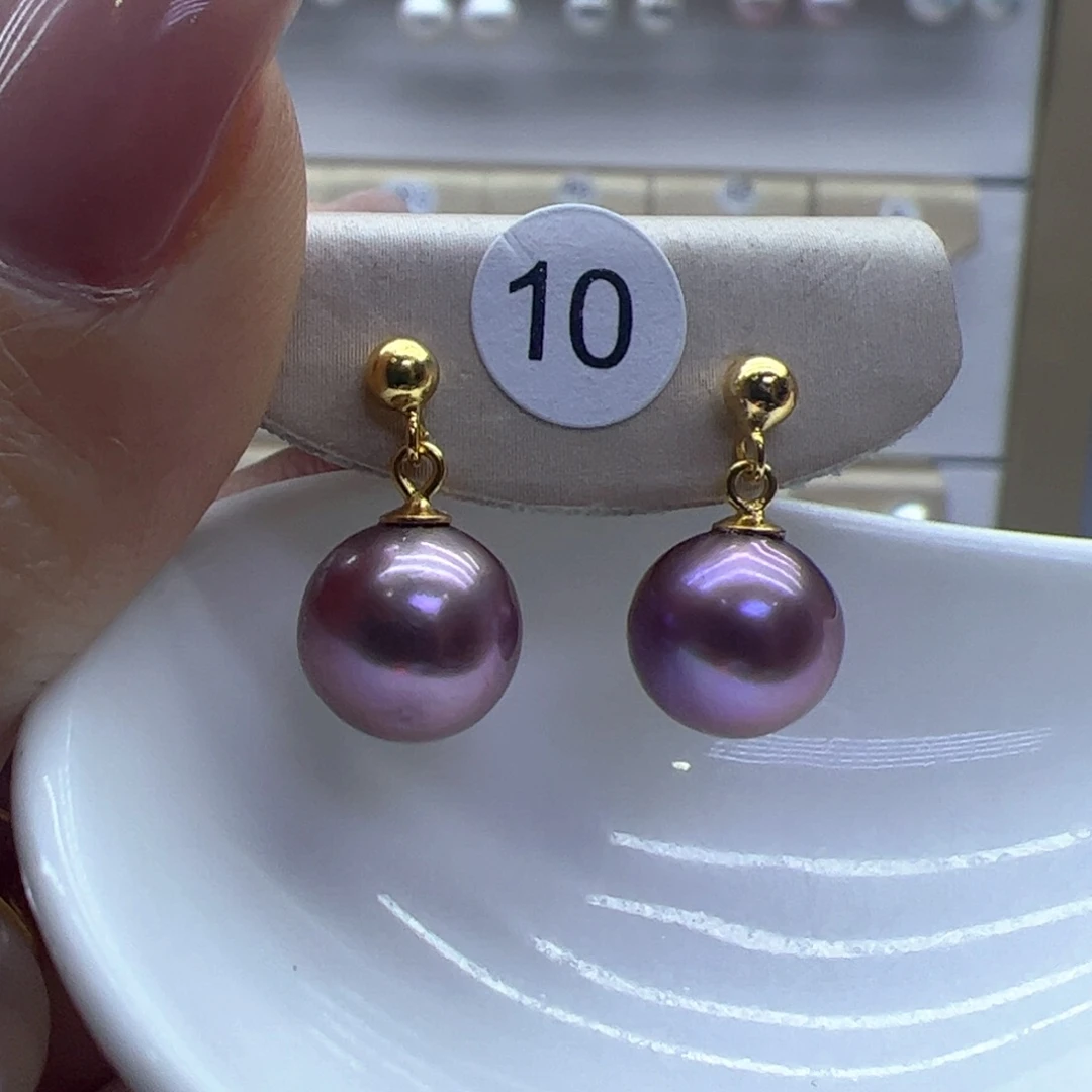 淡水珍珠耳饰银S925镶嵌