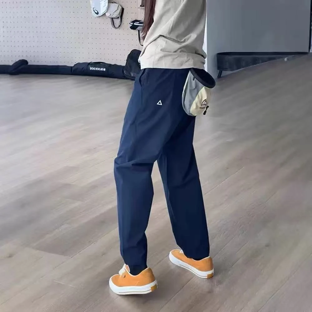 秋季新款机能小三角白标宽松锥形美式休闲工装长裤男女同款休闲裤