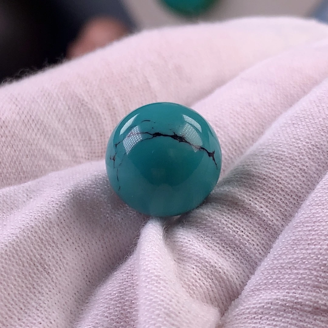 绿松石未镶嵌珠宝奇石14.3mm