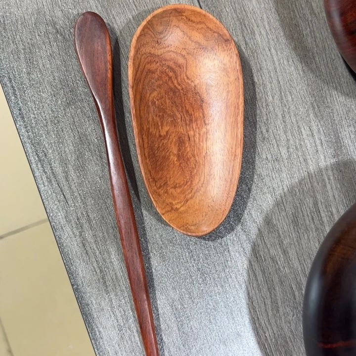 木花梨木茶则摆件