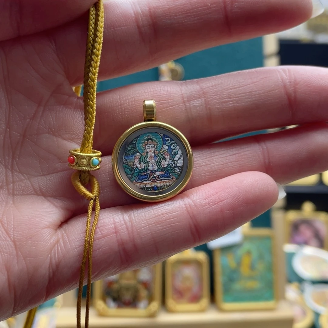 吊坠拨**日唐卡的制作方法与技巧