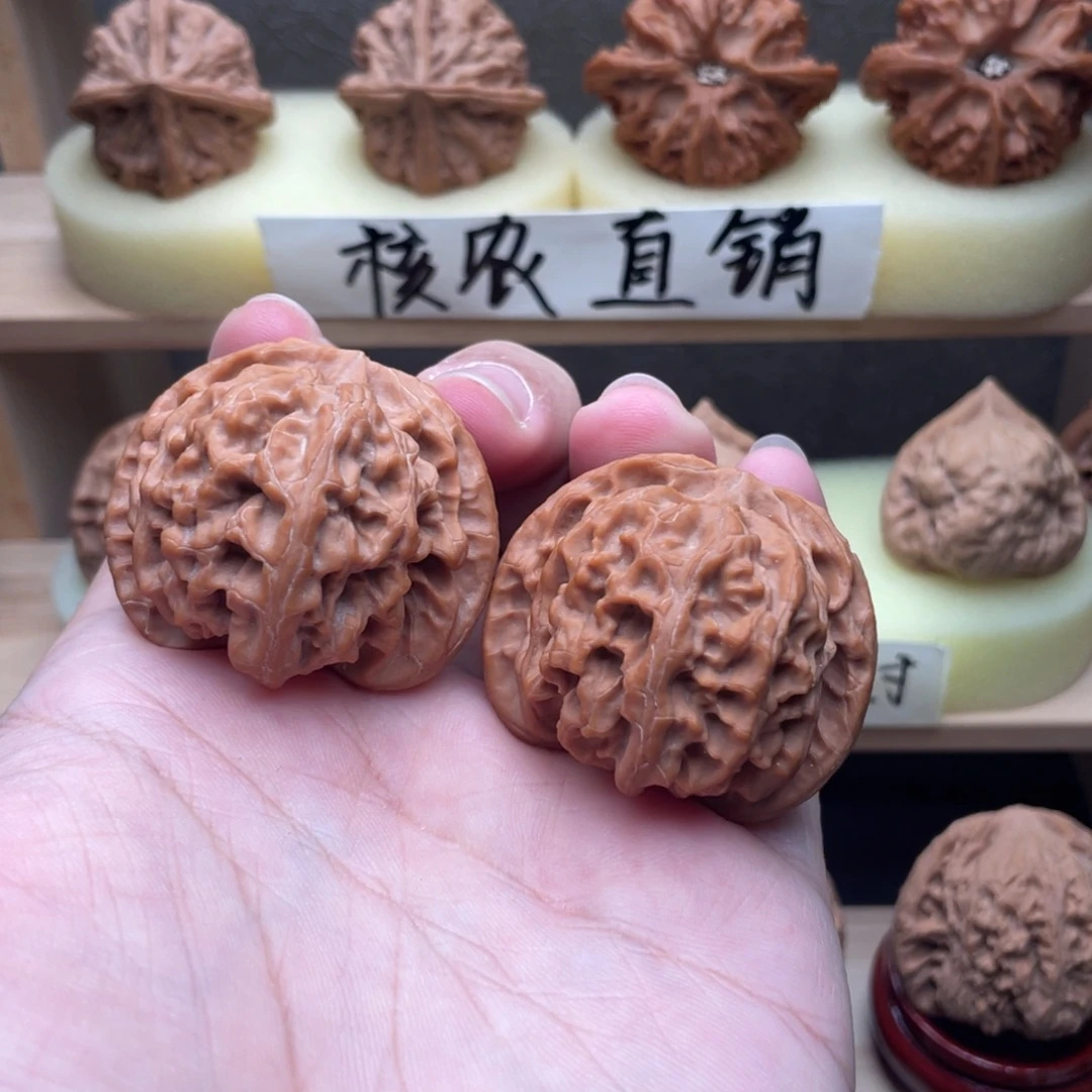 零***度吊坠文玩核桃全品苹果圆42➕老友价