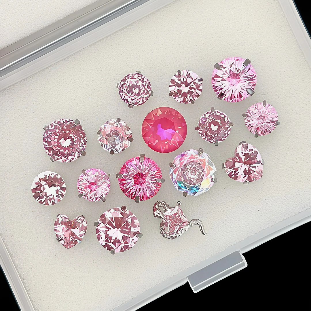 钛钢耳饰 蔷薇气泡RINGRING商店粉色系耳骨钉钛钢养耳耳钉