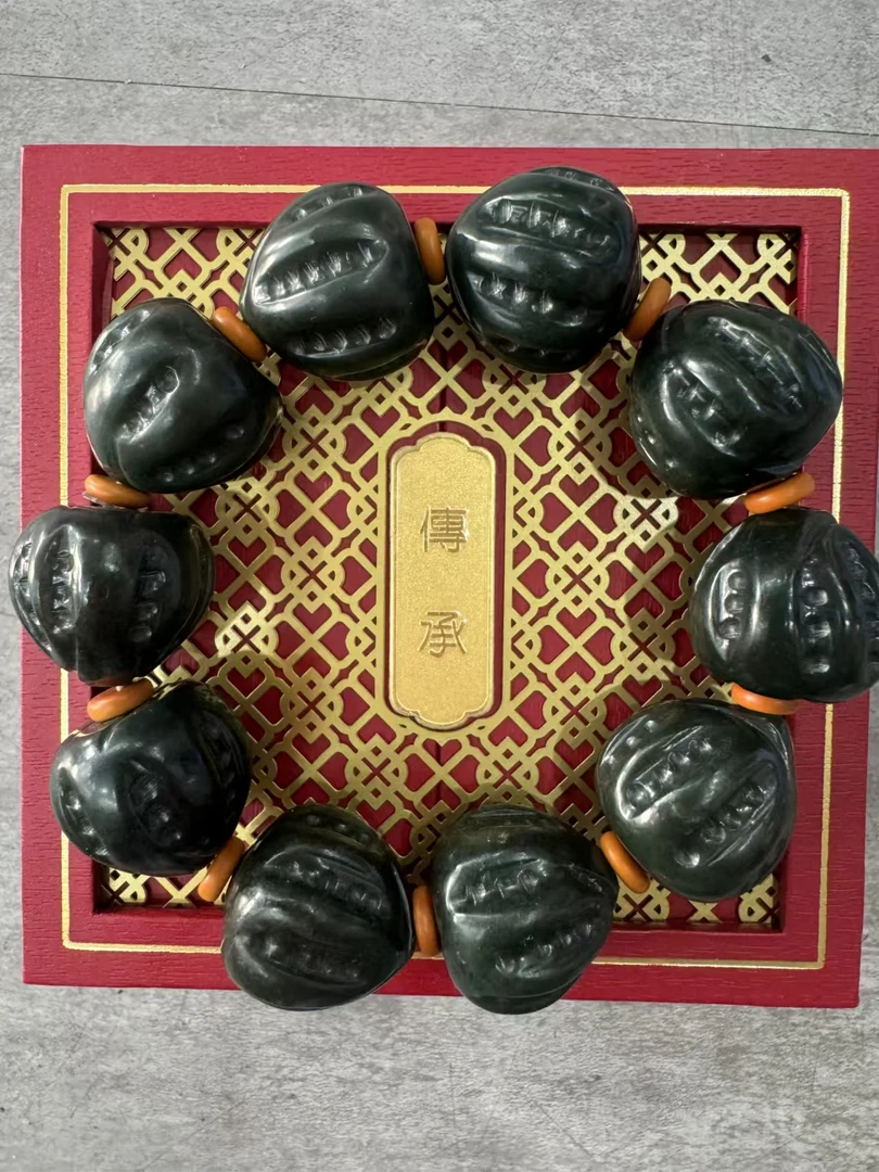 和田玉核桃手串  挂车讲解  勿拍