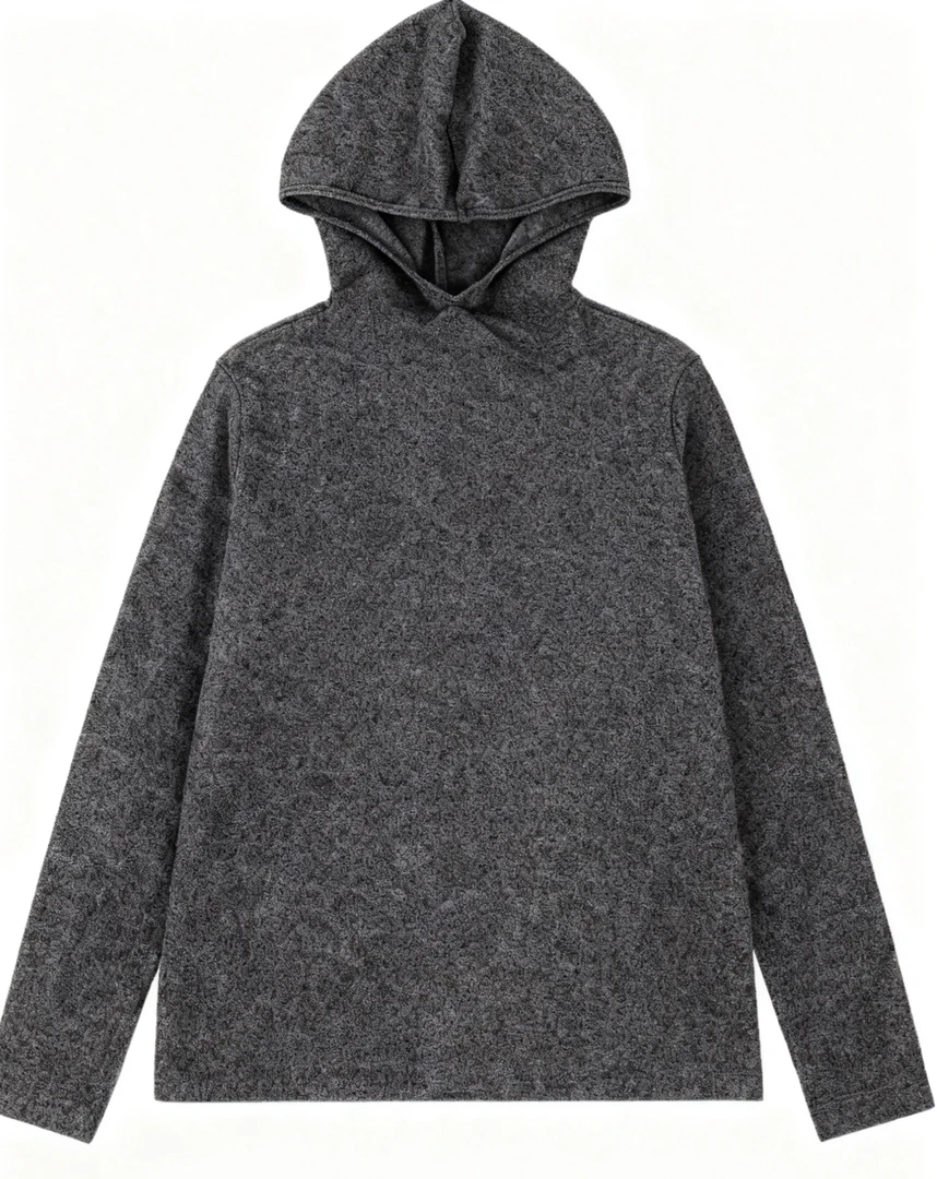 简约时尚百搭休闲纯色连帽修身显瘦韩版长袖女士自发热双面德绒