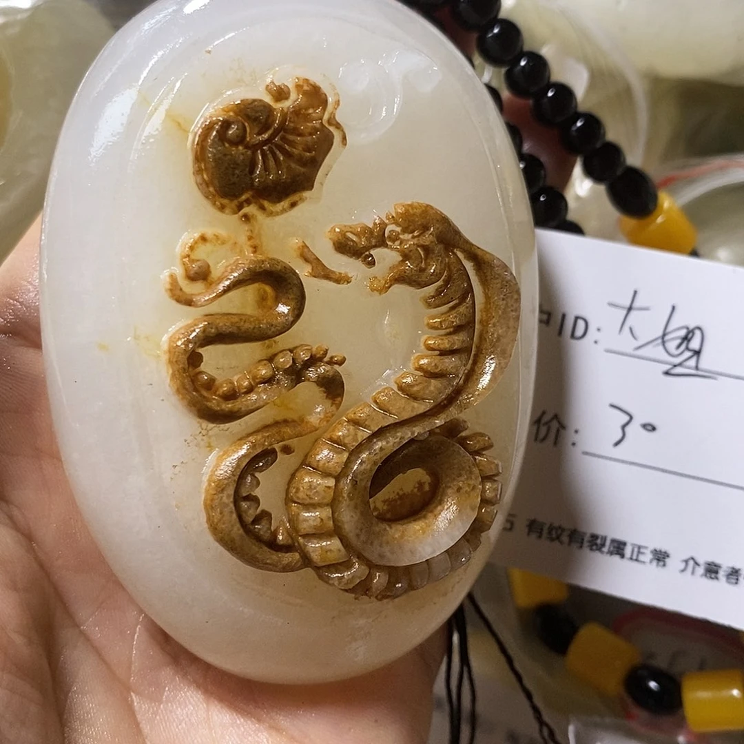 石材大*古青石手把件