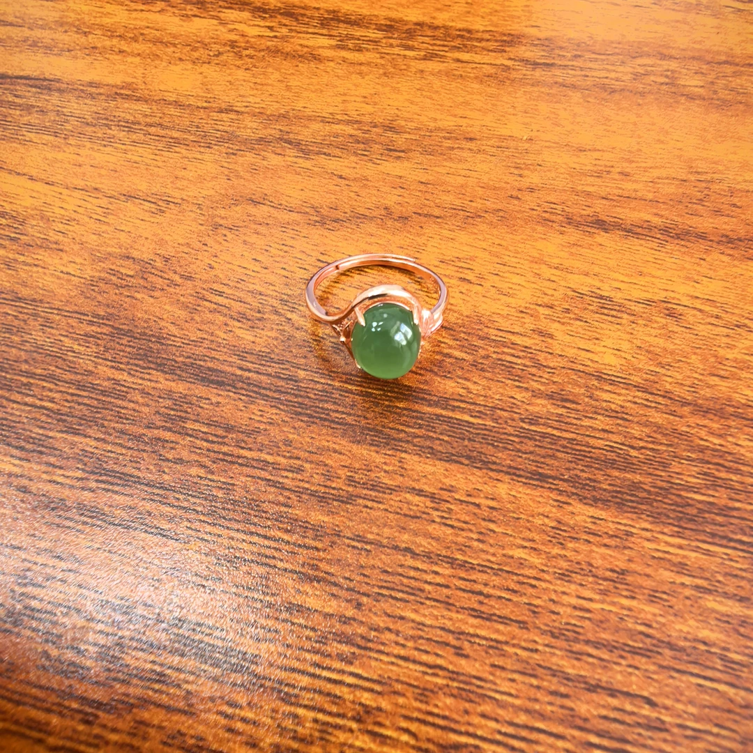 和田玉碧玉戒指活口