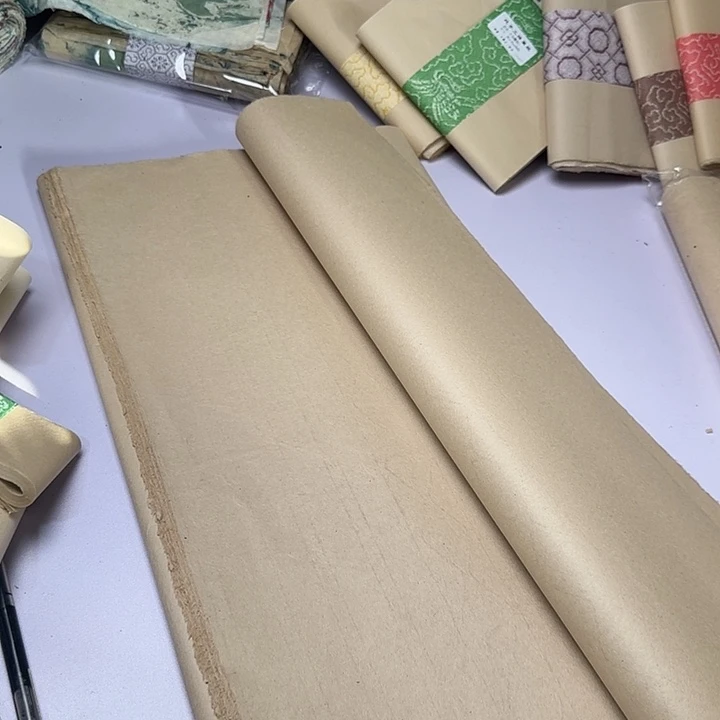 茶叶染蝉翼四尺三开50张