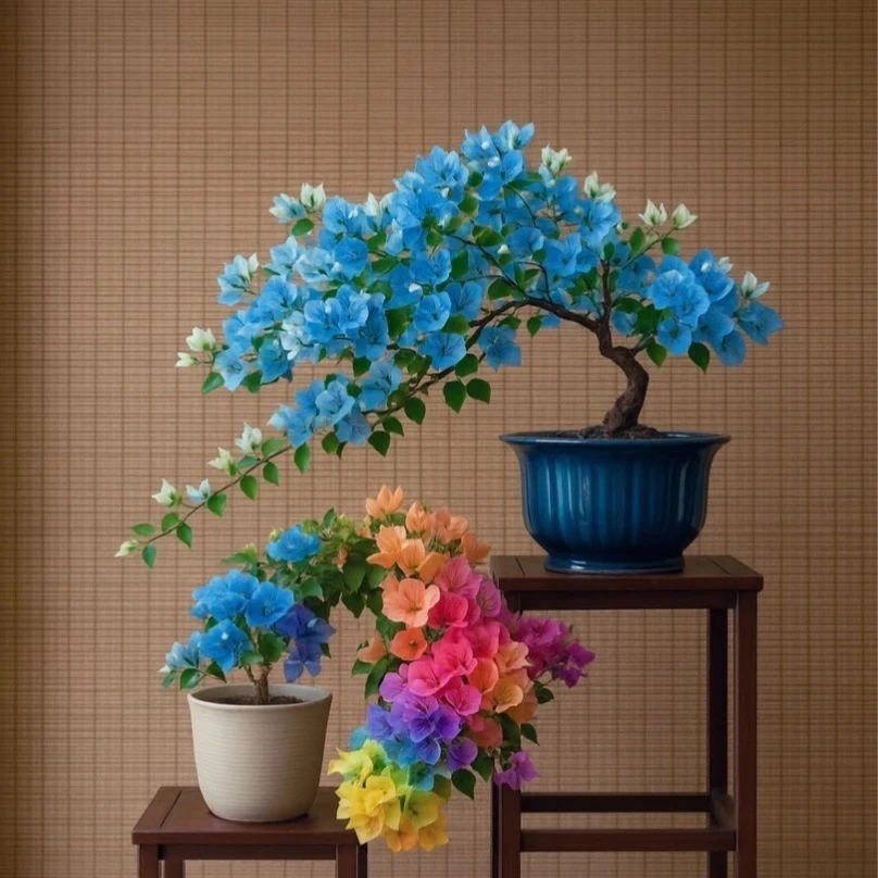 幻彩星蓝三角梅珍贵品种四季勤花好养庭院阳台新培育袋苗绿植花卉