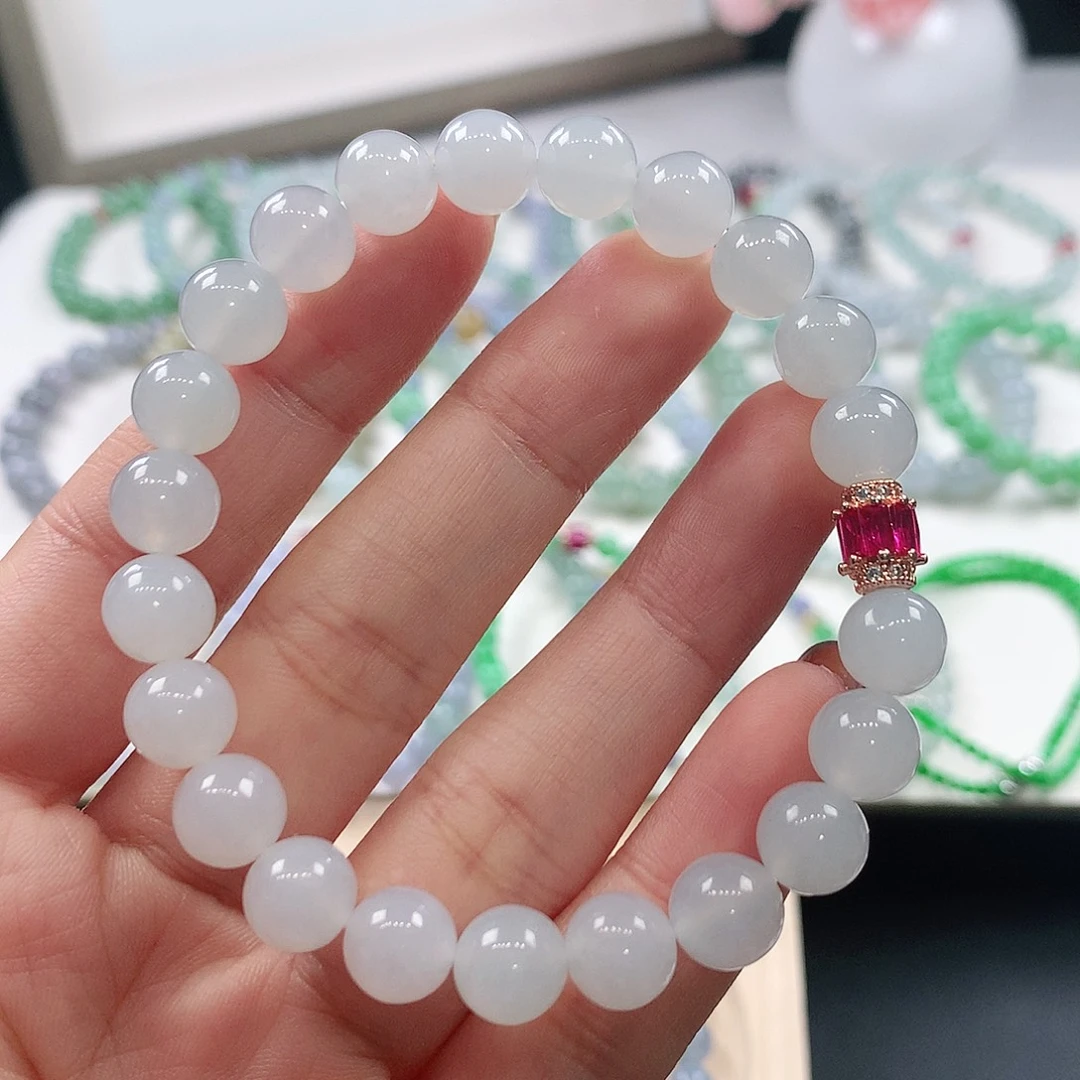 翡翠未镶嵌手链8.4mm