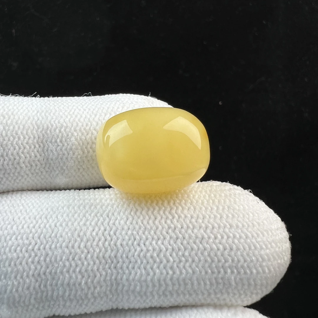 Y8225天然原矿蜜蜡 鸡油黄桶珠13x18mm克抖音基地质检发货