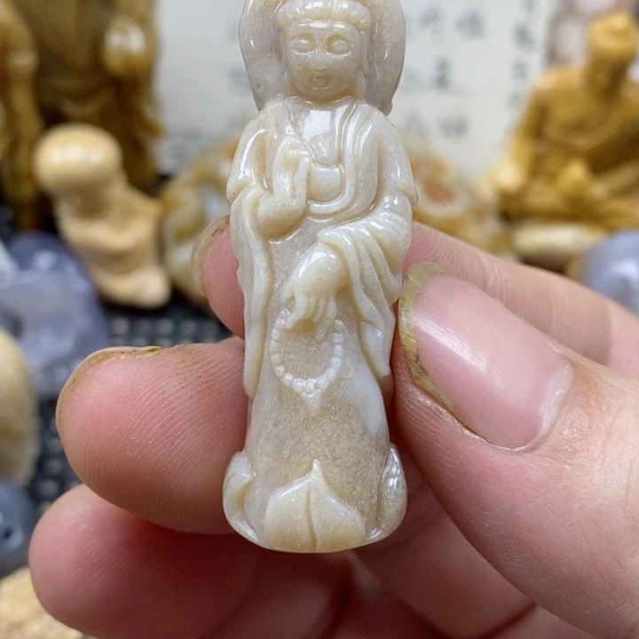颈饰未镶嵌硅化珊瑚（珊瑚玉）