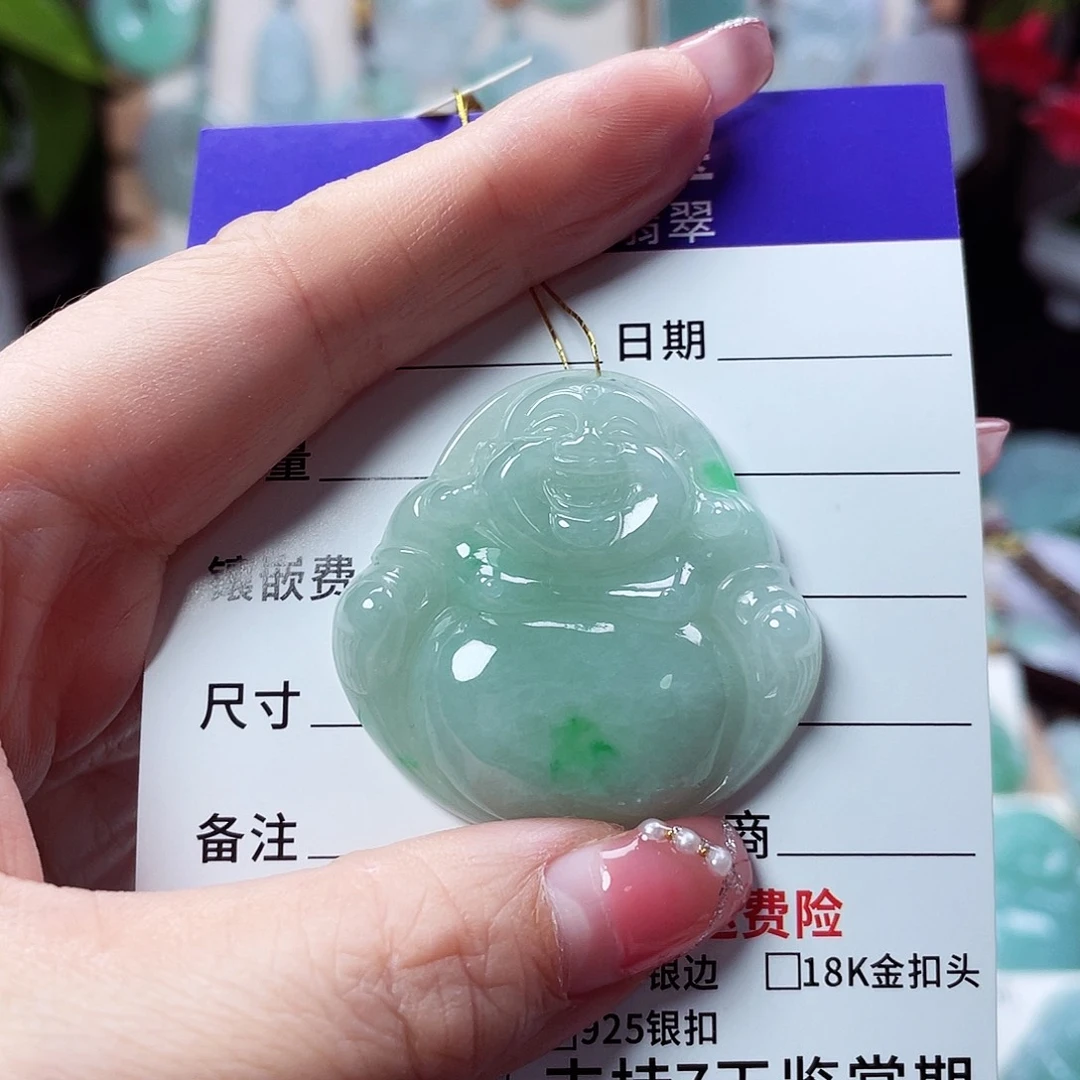 翡翠未镶嵌颈饰佛公69