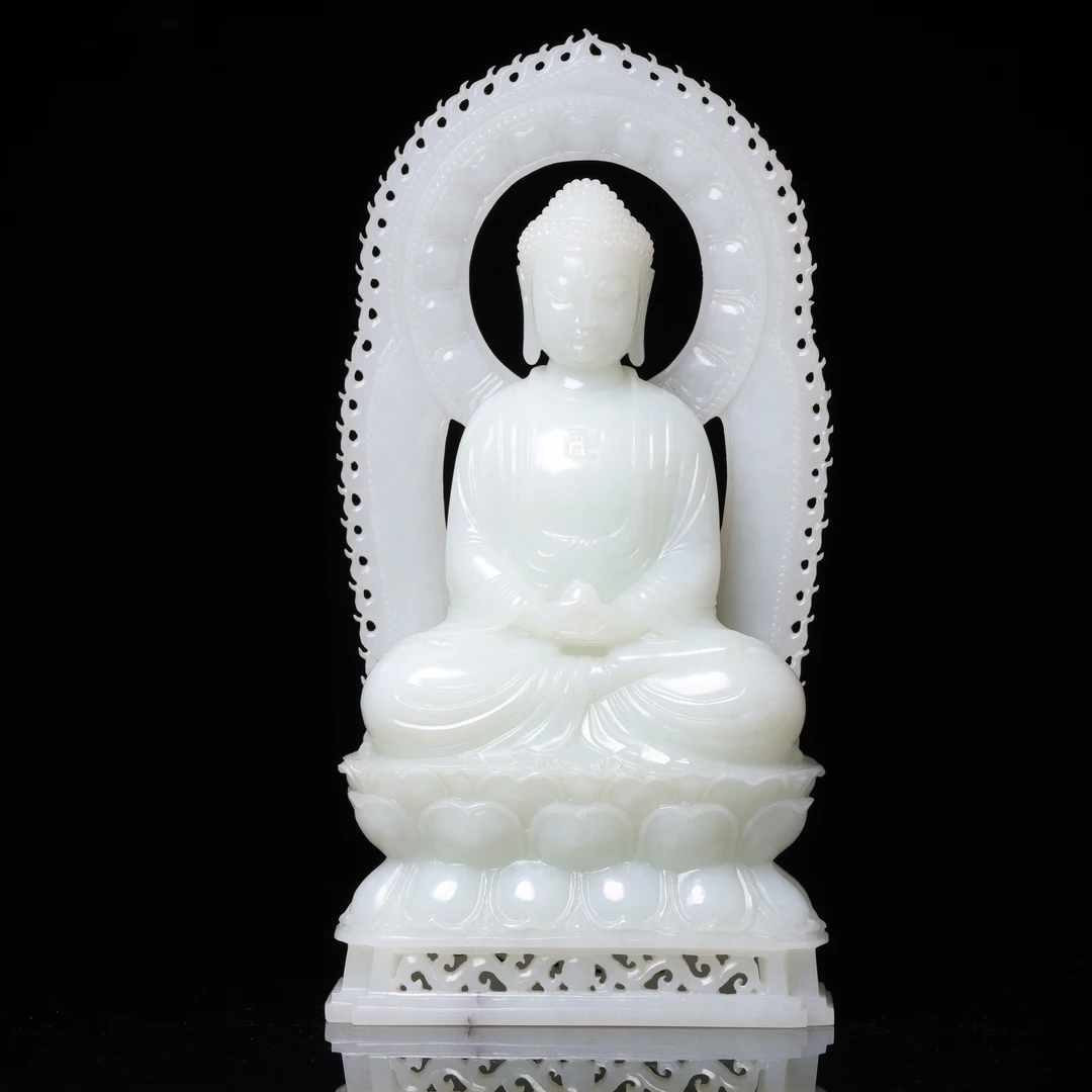 清代和田玉阿弥陀佛